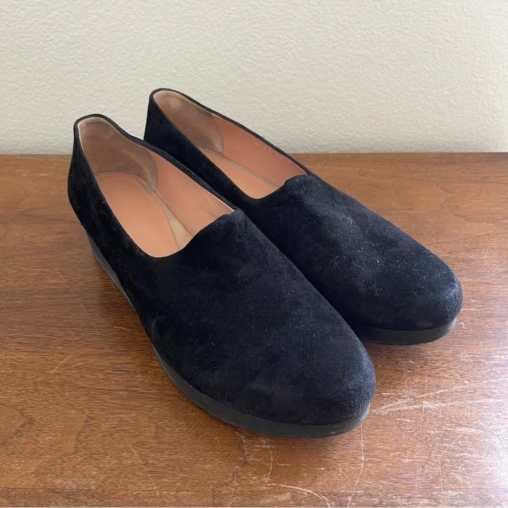 Robert Clergerie Naloj Lambskin Wedge Platform Shoes